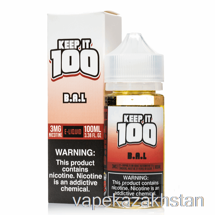 Vape Smoke B.A.L. - Keep It 100 E-Liquid - 100mL 0mg